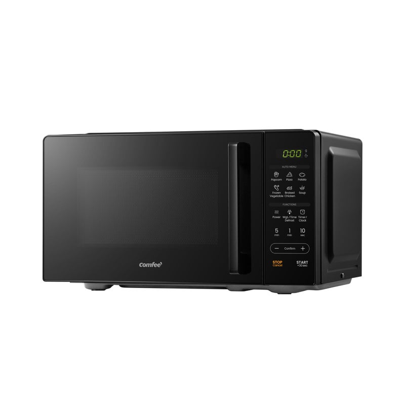 COMFEE' 20L Digital Solo Microwave Oven, 700W Black Countertop Microwave with 11 Power Levels, 6 Auto Menus, Defrost by Weight or Time,Child Lock,Speedy Cooking,Small for Kitchens,CMO-EM20L2NFPF(BK) - Image 1
