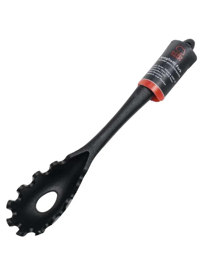 Chef Craft Premium Dishwasher Safe Silicone Spaghetti Fork Black 11.5inch 13641