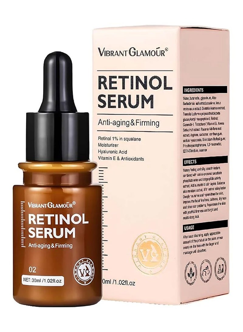 Vibrant Glamour سيروم الوجه ريتينول 30 مل - مضاد للشيخوخة، مشد، مرطب، يخفف الخطوط الدقيقة، جوهر عناية عميقة - Image 4
