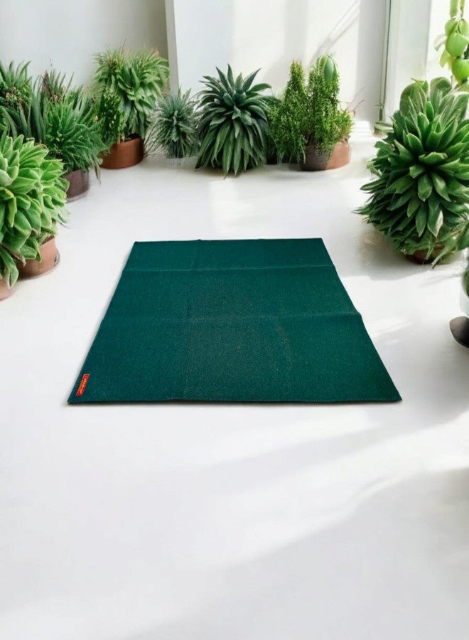 Achleshwar Woolen Aasan Green 23x30 Inch|Premium Handcrafted Mat for Meditation & Prayer|Soft Comfortable Puja Sitting Aasan|Green|23x30 Inch - Image 3
