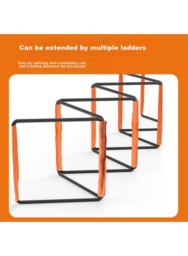 Martin Brother Multi-functional Butterfly Agility Ladder, Folding Jumping Ring, Grid Hurdle Frame, Children's Physical Training Equipment, Soft Rope Ladder - Image 4