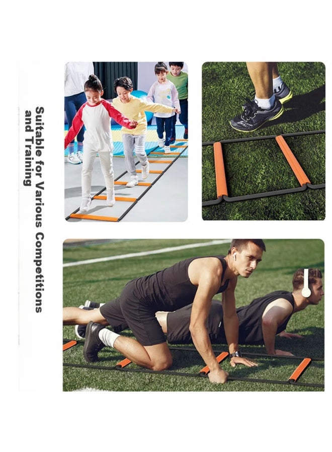 Martin Brother Multi-functional Butterfly Agility Ladder, Folding Jumping Ring, Grid Hurdle Frame, Children's Physical Training Equipment, Soft Rope Ladder - Image 3