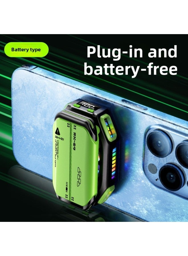 Magnetic Suction Mobile Phone Radiator Battery TEC Refrigeration Flat Panel Universal Digital Display Video Game Cooler-Color:Radiator + 1 Charging Compartment - Image 1