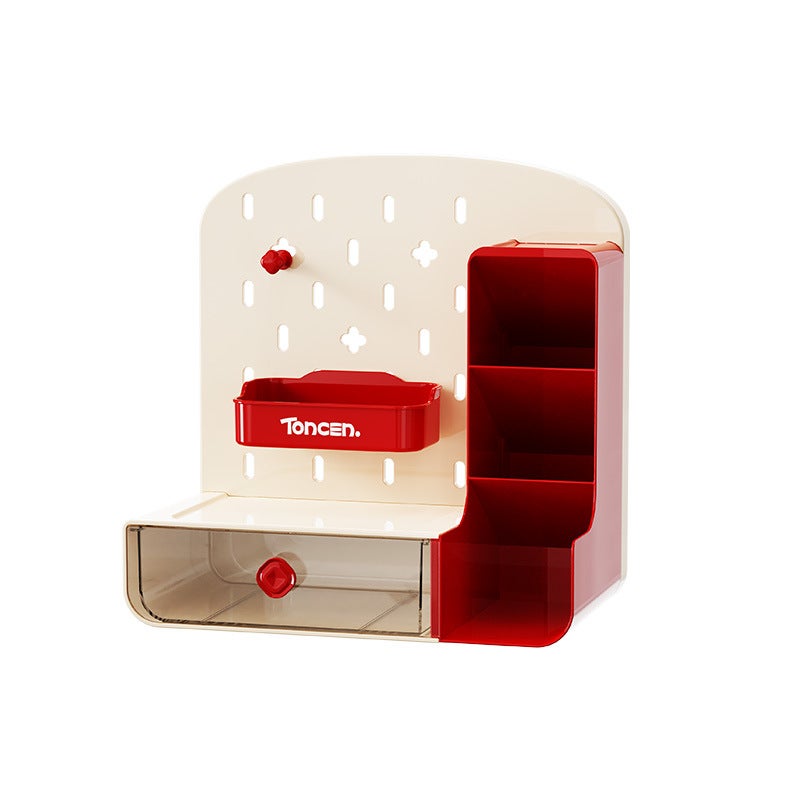 Desktop Plastic Storage Box with Drawer, Office Organizer for Stationery - Image 5