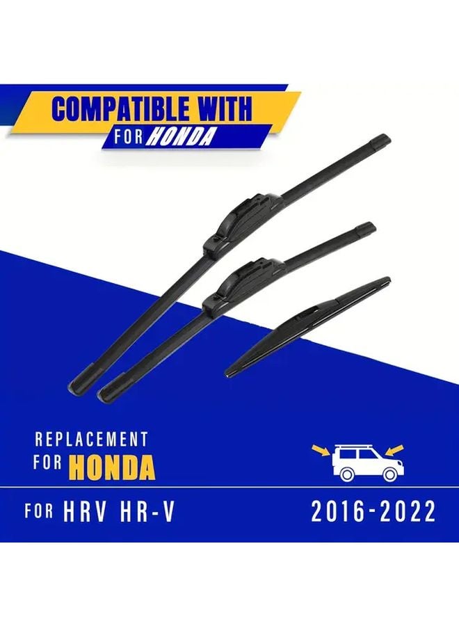 هوندا HRV HR V 2016 2022 مجموعة مساحات الزجاج 26 بوصة 18 بوصة 10 بوصة 3 قطع - Image 4