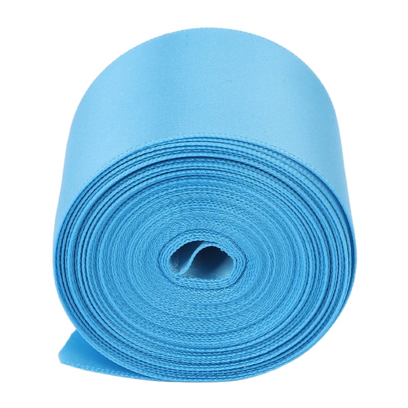 Double Face Satin Ribbon Roll 50 Yards Blue High Density Polyester - Bright Fade-Proof Waterproof Reusable Double Sided Ribbon for Diy Crafts Gift Packaging Hair Ornaments - Image 3