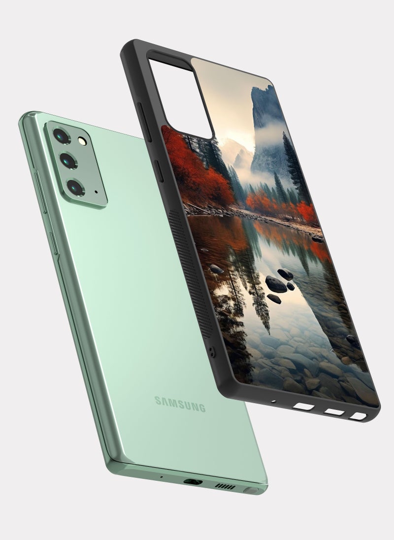 بكسلات كفر سامسونج جالكسي نوت 20 نهر و جبال و اشجار متعدد الالوان - Image 2