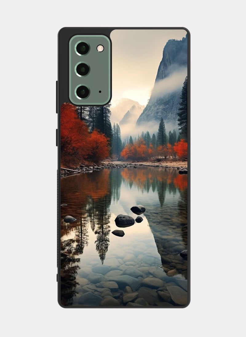 بكسلات كفر سامسونج جالكسي نوت 20 نهر و جبال و اشجار متعدد الالوان - Image 1