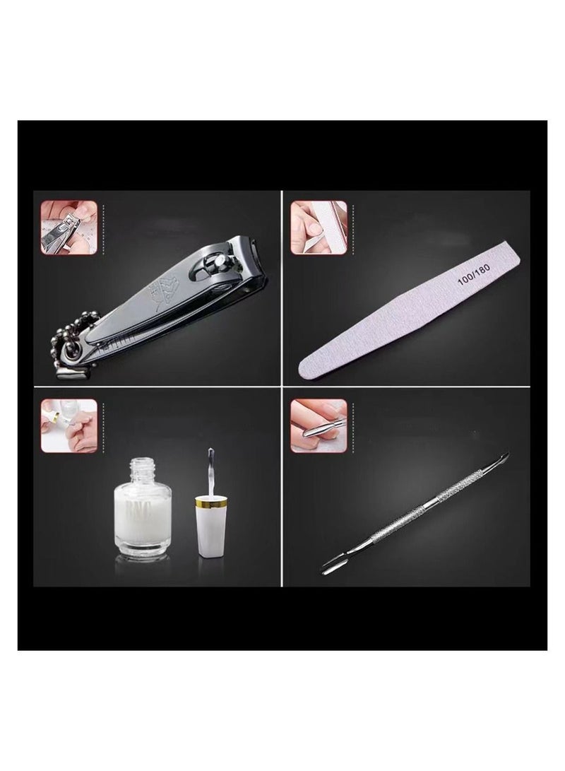 BEAUTY PLUS 11-Piece Multifunction Nail Care Manicure Tool Set Multicolour - Image 3