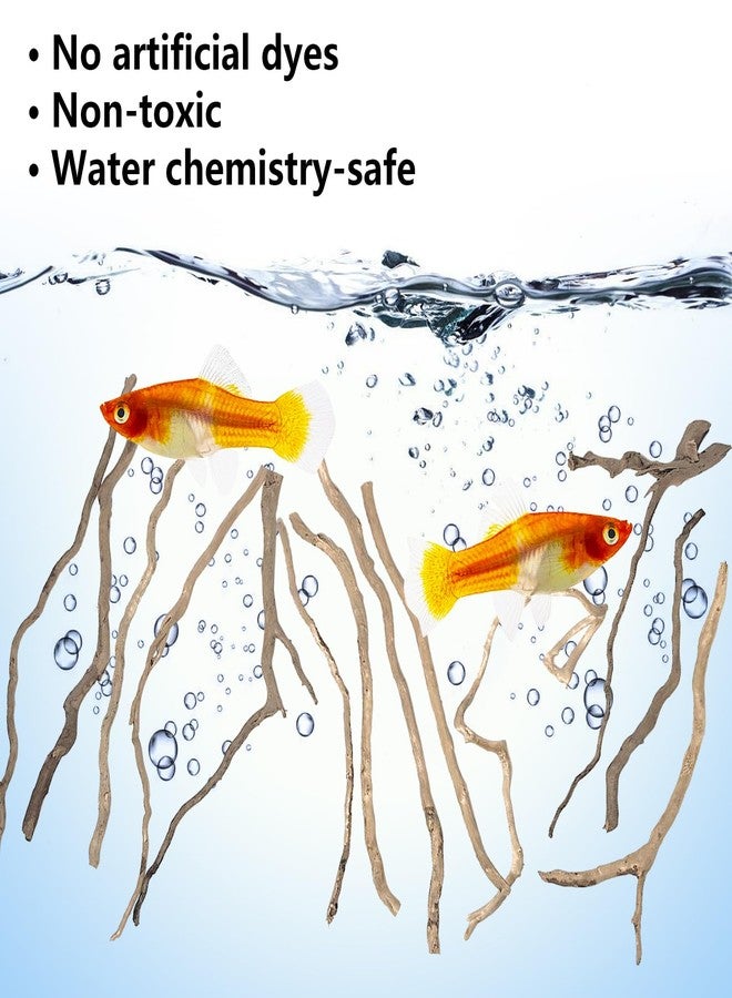 Hamiledyi Natural Driftwood for Aquarium Decor - Red Moor Wood 10"-15" Long Assorted Shapes (100g) Safe Branches for Fish Tank & Reptile Habitat - Natural Aquarium Wood Decorations (Delicate branches) - Image 4