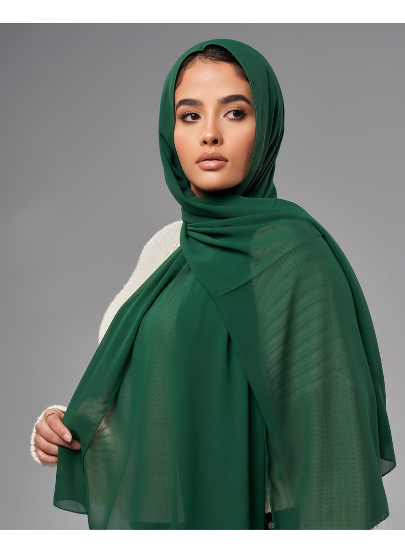 Lavezzi Soft Chiffon Hijab for Women, Solid Color Soft Chiffon Crepe Hijab Scarf – Long Fashion Hijabs Scarves - Muslim Scarf Hijab – Hijab Shawl - Forest Green - Image 3