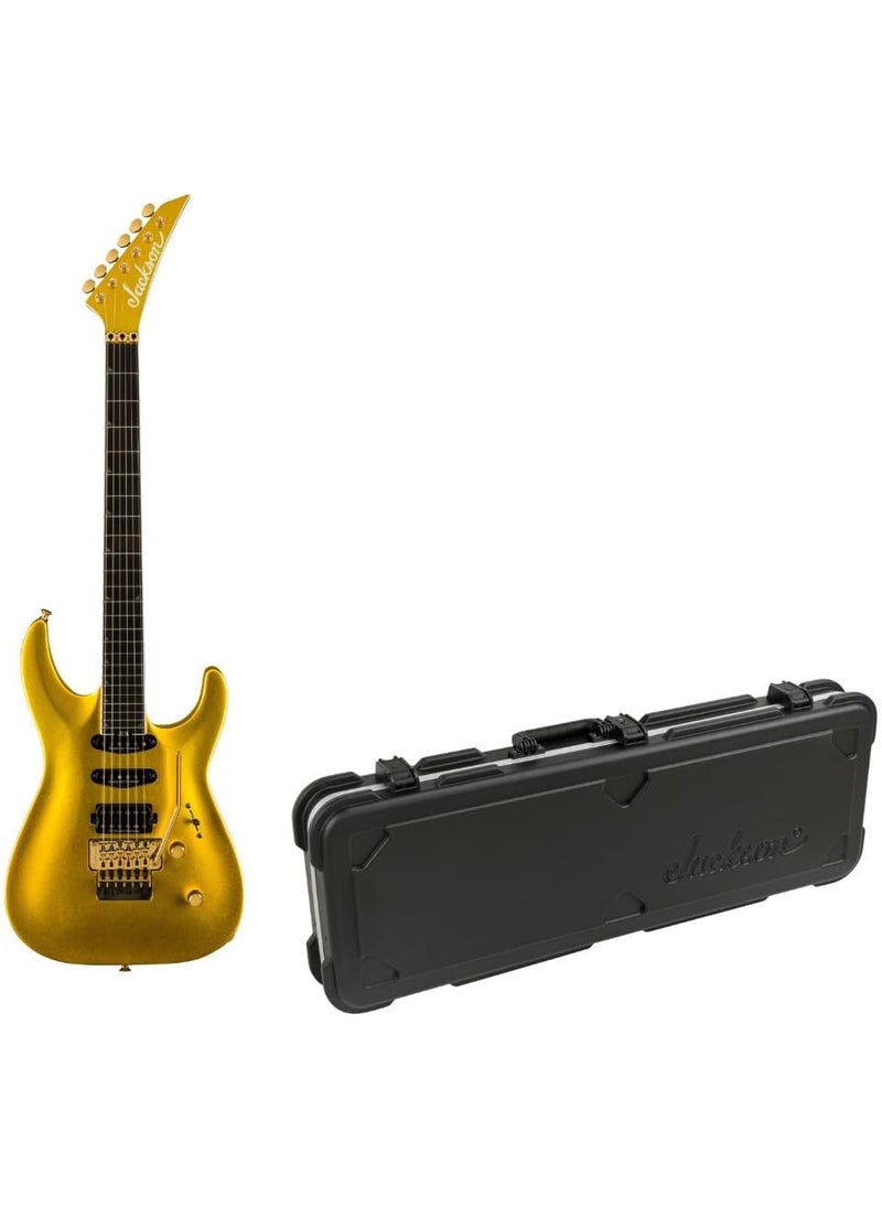 Jackson - Jackson Pro Plus Soloist SLA3 Electric Guitar  RightHanded 6 Strings Gold Bullion Premium Craftsmanship and Playability Bundle with Protective Hardshell Case 2 Items - Image 1