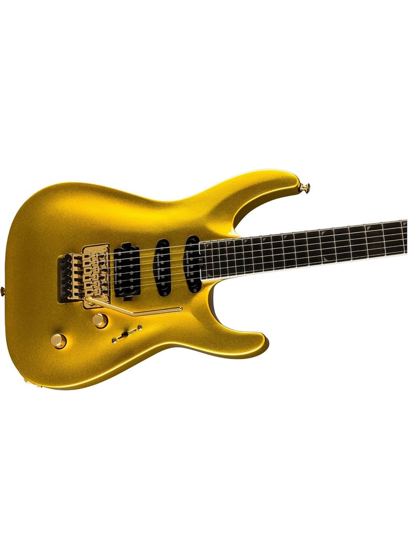 Jackson - Jackson Pro Plus Soloist SLA3 Electric Guitar  RightHanded 6 Strings Gold Bullion Premium Craftsmanship and Playability Bundle with Protective Hardshell Case 2 Items - Image 1