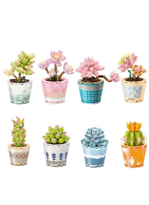 Creative Plant Building Blocks - Educational STEM Toy for Kids, DIY Succulent Planter Assembly Model. Features Eco-Friendly Materials, Perfect for Home Decor & Parent-Child Interaction. Safe for Recommended Age Groups, an Ideal Gift Choice for Creative Learning.