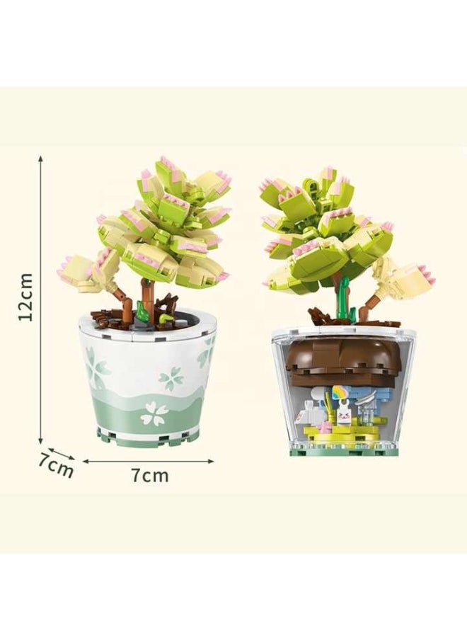 Creative Plant Building Blocks - Educational STEM Toy for Kids, DIY Succulent Planter Assembly Model. Features Eco-Friendly Materials, Perfect for Home Decor & Parent-Child Interaction. Safe for Recommended Age Groups, an Ideal Gift Choice for Creative Learning.  - Image 3