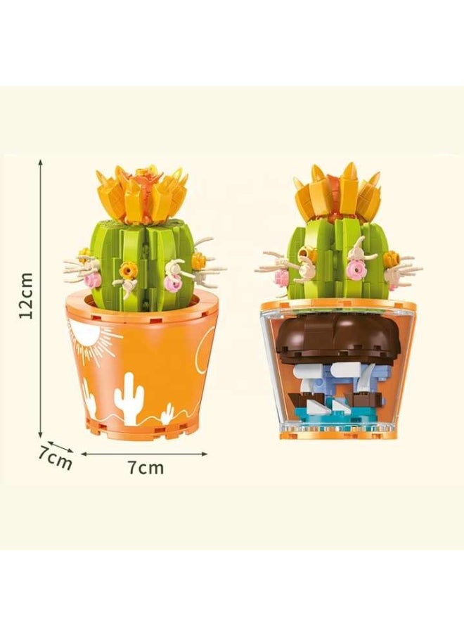 Creative Plant Building Blocks - Educational STEM Toy for Kids, DIY Succulent Planter Assembly Model. Features Eco-Friendly Materials, Perfect for Home Decor & Parent-Child Interaction. Safe for Recommended Age Groups, an Ideal Gift Choice for Creative Learning.  - Image 2