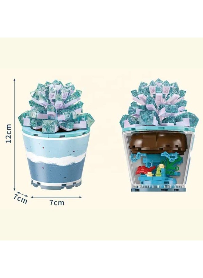 Creative Plant Building Blocks - Educational STEM Toy for Kids, DIY Succulent Planter Assembly Model. Features Eco-Friendly Materials, Perfect for Home Decor & Parent-Child Interaction. Safe for Recommended Age Groups, an Ideal Gift Choice for Creative Learning.  - Image 4