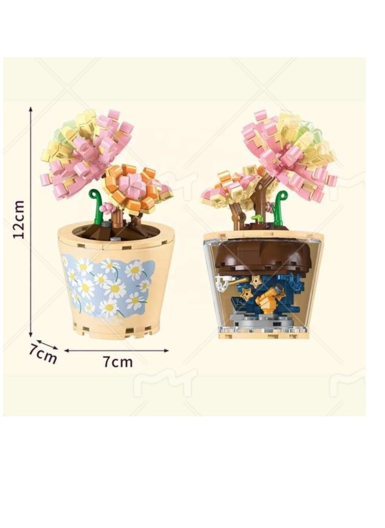 Creative Plant Building Blocks - Educational STEM Toy for Kids, DIY Succulent Planter Assembly Model. Features Eco-Friendly Materials, Perfect for Home Decor & Parent-Child Interaction. Safe for Recommended Age Groups, an Ideal Gift Choice for Creative Learning.