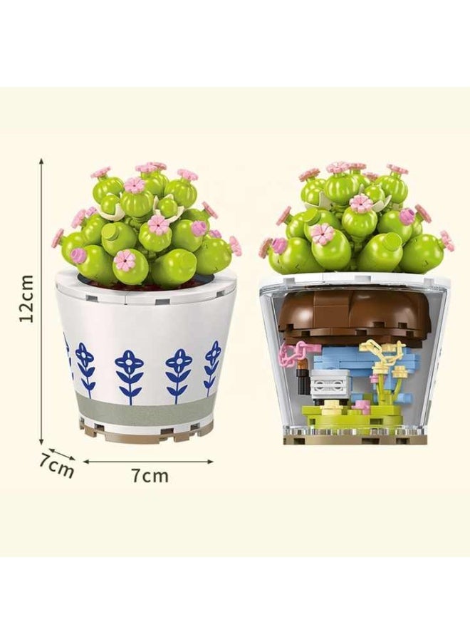 Creative Plant Building Blocks - Educational STEM Toy for Kids, DIY Succulent Planter Assembly Model. Features Eco-Friendly Materials, Perfect for Home Decor & Parent-Child Interaction. Safe for Recommended Age Groups, an Ideal Gift Choice for Creative Learning.  - Image 5