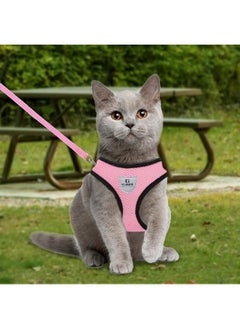Kuber Industries Dog Harness With Adjustable Leash | Breathable Polyester Mesh | Medium Size| Comfortable No-Pull Grip | Quick Release Buckles | Pink Pet Walking Set | Secure And Stylish Dog Harness  - Image 1