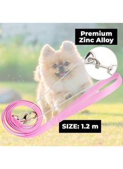 Kuber Industries Dog Harness With Adjustable Leash | Breathable Polyester Mesh | Medium Size| Comfortable No-Pull Grip | Quick Release Buckles | Pink Pet Walking Set | Secure And Stylish Dog Harness  - Image 4