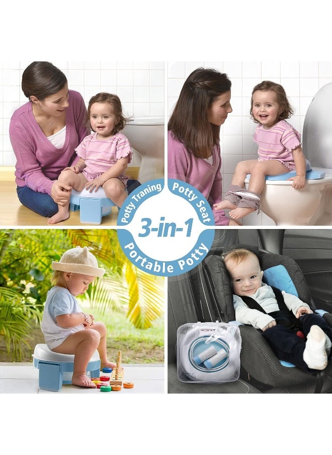 MCGMITT MCGMITT Portable Potty Training Seat for Toddler Kids - Foldable Training Toilet for Travel with Travel Bag and Storage Bag  - Image 5