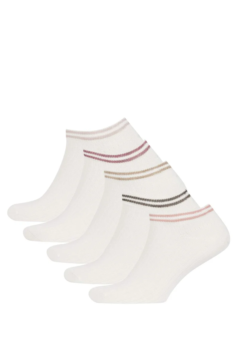 ديفاكتو Women 5 Pack Cotton Booties Socks