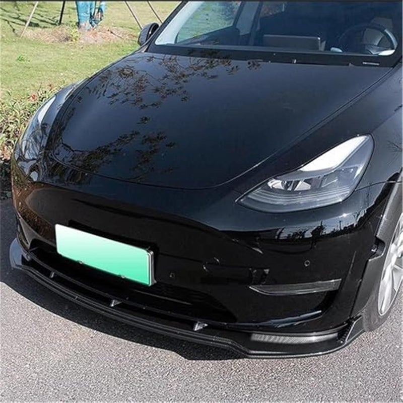 QASULER Front Bumper Lip Splitter for Tesla Model Y - Image 2