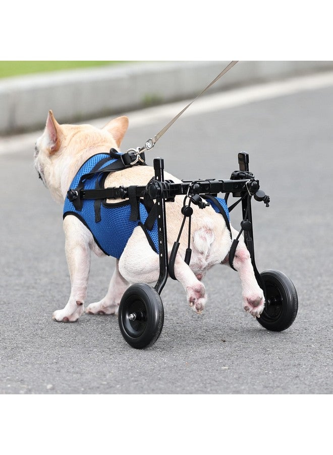 كرسي متحرك صغير للكلاب للساقين الخلفيتين - مساعد حركة قابل للتعديل للحيوانات الأليفة المعوقة، دعامة للساق ودعم للورك - Image 5