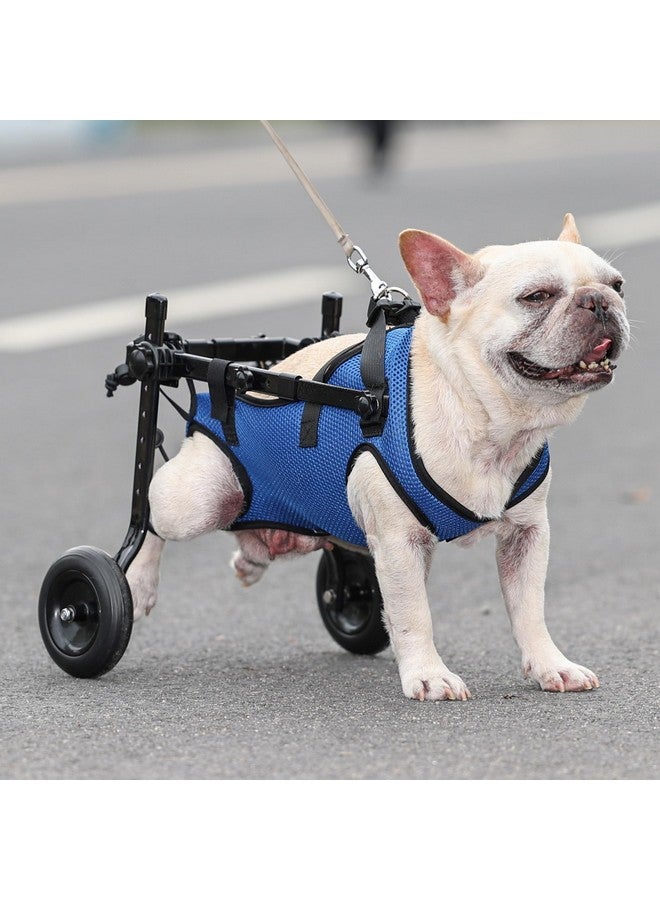 كرسي متحرك صغير للكلاب للساقين الخلفيتين - مساعد حركة قابل للتعديل للحيوانات الأليفة المعوقة، دعامة للساق ودعم للورك - Image 4