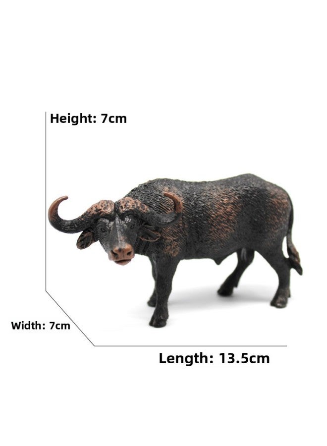 Animal Model Special For Teaching And Education Animal Model Kangaroo Elephant Lion Tiger Deer Ostrich Wolf-Color:4019-Buffalo (139g)  - Image 1
