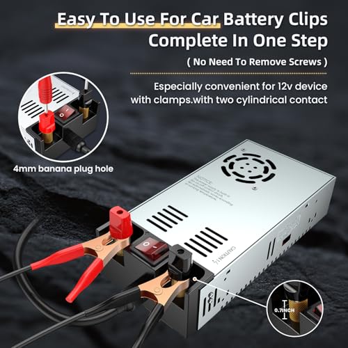 Anbull New Version 110V AC to 12V DC Converter, with ON/Off Switch,Pure Copper Terminals 12V DC Adapter Transformer, Max 50A 600W Power Supply,Upgraded Circuit Board - Image 3