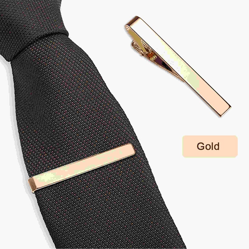 Roctee Tie Clips for Men, 3 Pack Classic Tie Clip Silver Gold Black Necktie Tie Bar Pinch Clips Suitable for Wedding Anniversary Business - Image 5