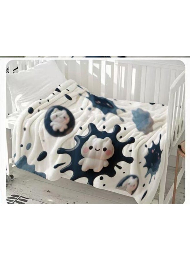 عام بطانية رقيقة من الفانيلا الكرتونية للأطفال والرضع (دافئة ومريحة، ومناسبة للنوم والألعاب) 70 سم * 100 سم - Image 2