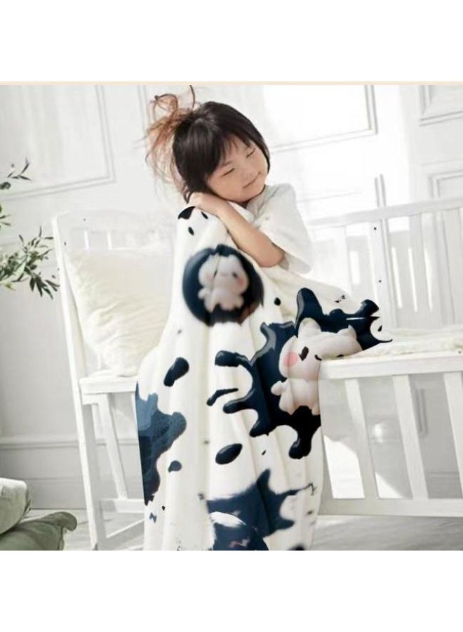 عام بطانية رقيقة من الفانيلا الكرتونية للأطفال والرضع (دافئة ومريحة، ومناسبة للنوم والألعاب) 70 سم * 100 سم - Image 3