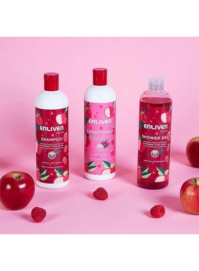 إنليفين بلسم بمستخلصات الفاكهة برائحة التوت والتفاح الأحمر من انليفن، 500 مل - Image 3