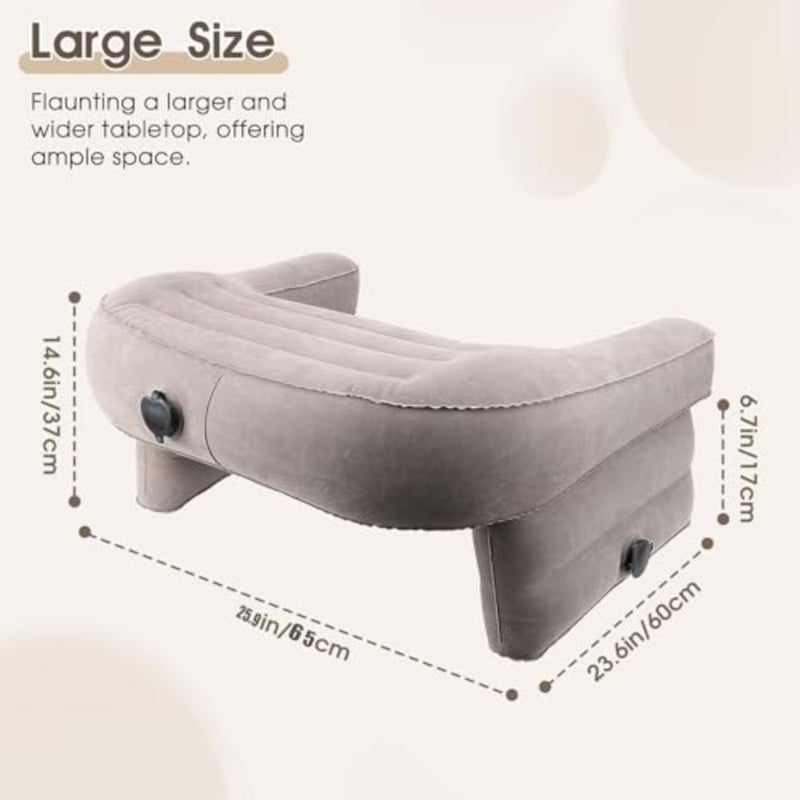 Inflatable Lap Desk Pillow, PVC Reading Pillow with Extra Large Arm Rest, Laptop Lap Desk with Inflatable Bag for Reading, Working, Writing, Playing Steam Deck Switch or Sitting in Bed Couch Floor Sofa - Image 5
