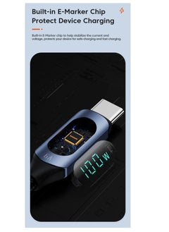 ESSAGER Ultra-Durable High Speed Charging 100W 5A And Syncing Data Display screen USB-C to USB-C Cable  - Image 4