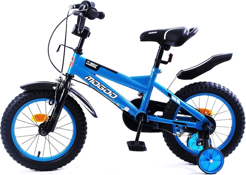 Mogoo Classic Kids Road Bike For 2-10 Years Old Girls & Boys, Adjustable Seat, Handbrake, Mudguards, Lightweight, 12/14/16 Inch Bicycle with Training Wheels, 20-Inch with Kickstand, Gift For Kids - Image 2