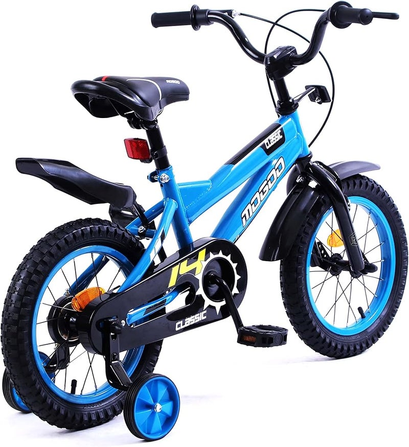 Mogoo Classic Kids Road Bike For 2-10 Years Old Girls & Boys, Adjustable Seat, Handbrake, Mudguards, Lightweight, 12/14/16 Inch Bicycle with Training Wheels, 20-Inch with Kickstand, Gift For Kids - Image 4