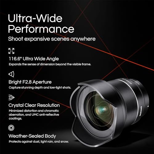 Samyang 14mm F28 Auto Focus Lens for Canon EF UltraWide Full Frame Prime WeatherSealed Build Quiet AF Motor UMC Coating Builtin Hood Lightweight - Image 3