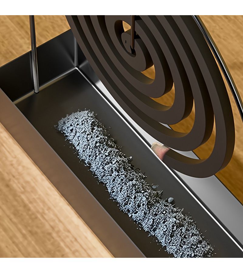 Premium Rejuvenating Creative Hanging Incense Holder Basic Model-black with Thoughtful Ash Tray Design for Mosquito Coils and Sandalwood Placement Balancing Utility and Decorative Effect Creating a Tidy Comfortable Living Environment - Image 4