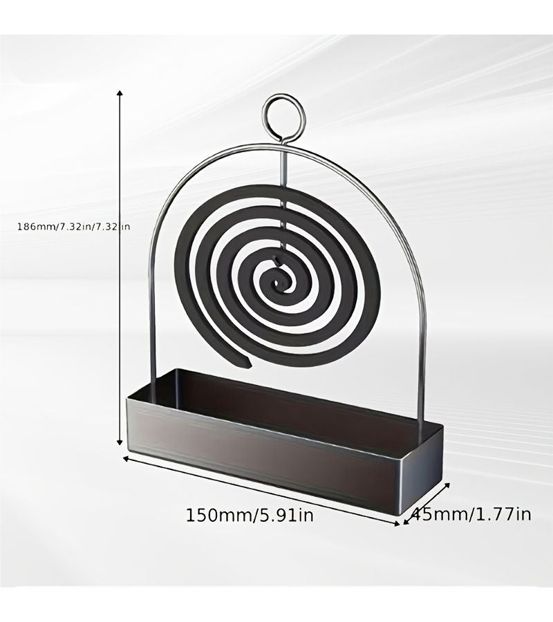 Premium Rejuvenating Creative Hanging Incense Holder Basic Model-black with Thoughtful Ash Tray Design for Mosquito Coils and Sandalwood Placement Balancing Utility and Decorative Effect Creating a Tidy Comfortable Living Environment - Image 3