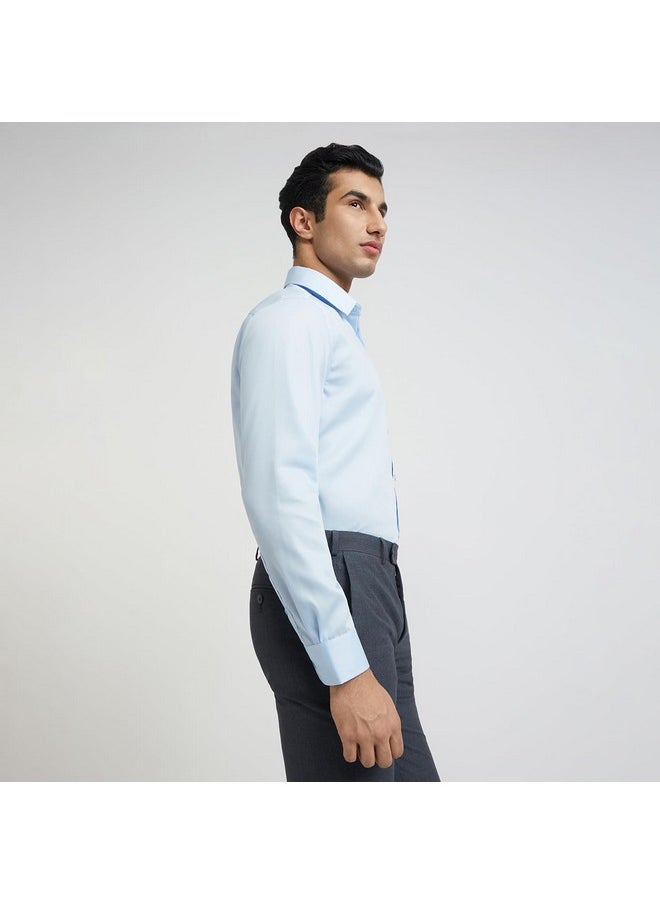 Park Avenue PARK AVENUE Men's Regular Shirt (PMSK16975-B1_Light Blue 39)  - Image 2
