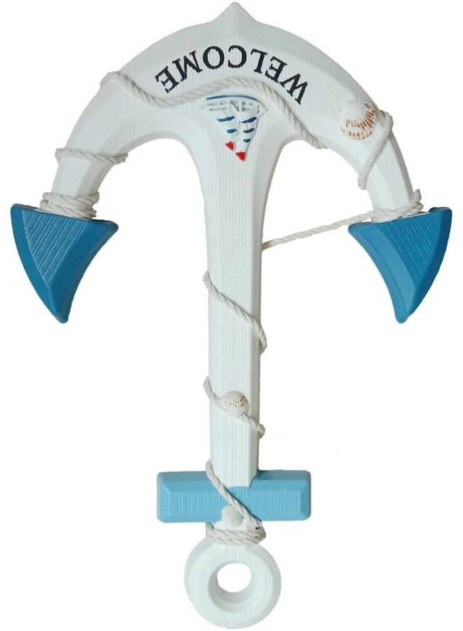 FAB D'COR Nautical Wall Art Decor Boat Anchor with Crossbar Wood Nautical Decor Anchor Wall Hanging Ornament (Design 1) - Image 4