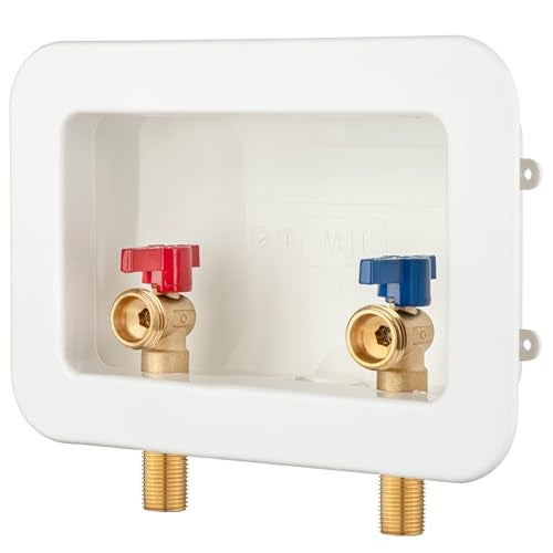 Lidertik 1 Pack Lidertik Washing Machine Outlet Box Sweat Thread with Center Drain Inlet 12 inch Thread or Sweat x Outlet 34 inch Male Thread LIXYJH510LK - Image 1