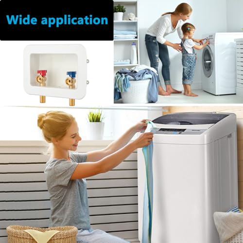 Lidertik 1 Pack Lidertik Washing Machine Outlet Box Sweat Thread with Center Drain Inlet 12 inch Thread or Sweat x Outlet 34 inch Male Thread LIXYJH510LK - Image 3