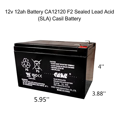 CASIL 12v 12ah F2 Sealed Lead Acid AGM Rechargeable Deep Cycle Battery (1 Pack) - Image 4