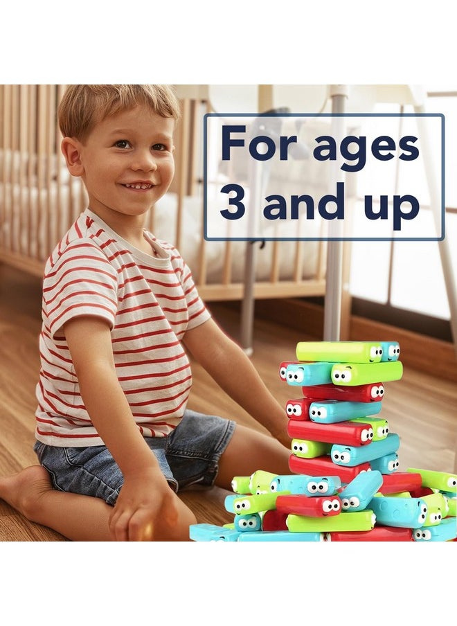 Bits and Pieces Bits and Pieces Happy Stackers Game, Colorful Tower Stack Game - Easy to Play Stacking Toy for Kids and Family, Pre-School Daycare Center Toys for Ages 3 and Up, 2-4 Players  - Image 4