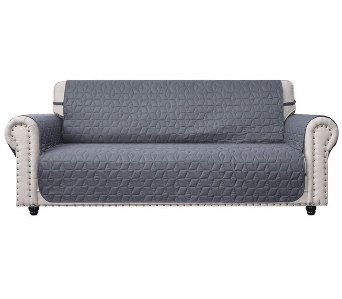 COUCH SOFA SLIPCOVER 100 WATERPROOF NONSLIP QUILTED FURNITURE PROTECTOR SLIPCOVER FOR DOGS CHILDREN PETS SOFA SLIPCOVER MACHINE WASHABLE LIGHT GREY 78